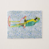 Wilder exotischer bunter Vogel Puzzle (Horizontal)