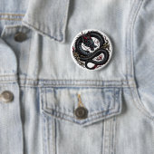 Wilder Feuerdrache Rundbutton 🐉🔥 FantasyButton Button (Beispiel)