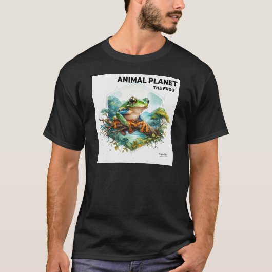 Wilder Frosch in der Natur gedruckt - Tierart T-Shirt (Vorderseite)