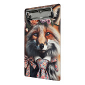 Wilder Fuchs mit süßer Krawatte Mini Klemmbrett (Gewinkelt2)