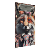 Wilder Fuchs mit süßer Krawatte Mini Klemmbrett (Schrägansicht)