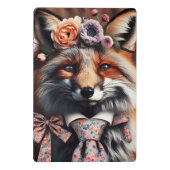 Wilder Fuchs mit süßer Krawatte Mini Klemmbrett (Rückseite)