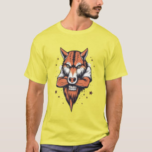 Wilder Fuchsschädel-Fusion T-Shirt