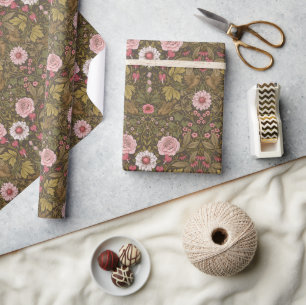 Wilder Garten auf Kaffeebrasse Geschenkpapier