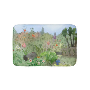 Wilder Garten Badematte