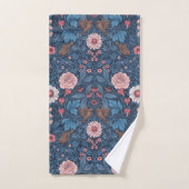 Wilder Garten in blau Badhandtuch Set (Handtuch)