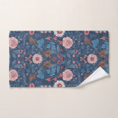 Wilder Garten in blau Badhandtuch Set (Handtuch)
