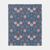 Wilder Garten in blau Fleecedecke (Vorderseite)