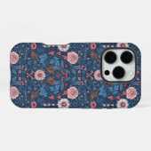 Wilder Garten in blau iPhone Hülle (Rückseite (Horizontal))