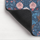 Wilder Garten in blau Mousepad (Ecke)