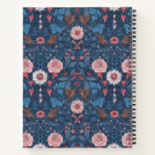 Wilder Garten in blau Notizblock (Rückseite)