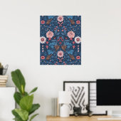 Wilder Garten in Blau Poster (Heimbüro)