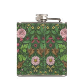 Wilder Garten in Grün Flachmann (Rückseite)