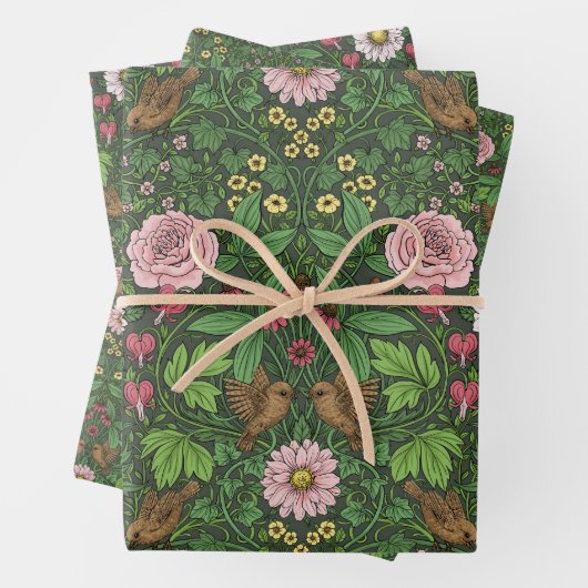 Wilder Garten in Grün Geschenkpapier Set (Beispiel)
