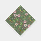 Wilder Garten in Grün Serviette (Ecke)