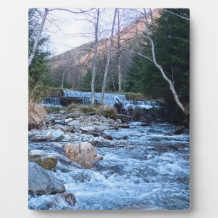 Wilder Gebirgsfluss - Wilde Natur Rumänien  Fotoplatte