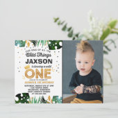 Wilder Geburtstags-Einladungs-wilder Einladung (Stehend Vorderseite)