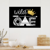 Wilder Geburtstags-Hintergrund Poster (Küche)