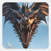Wilder geflügelter schwarzer Drache #3