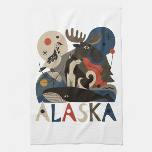 Wilder Geist Alaskas Geschirrtuch
