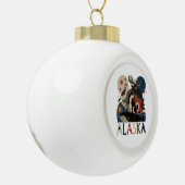 Wilder Geist Alaskas Keramik Kugel-Ornament (Links)