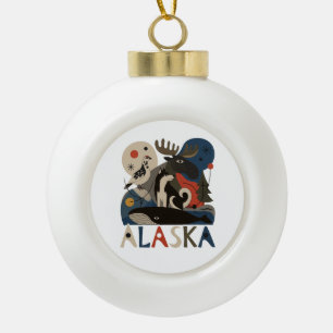 Wilder Geist Alaskas Keramik Kugel-Ornament