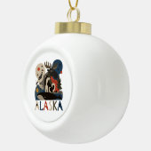 Wilder Geist Alaskas Keramik Kugel-Ornament (Rechts)