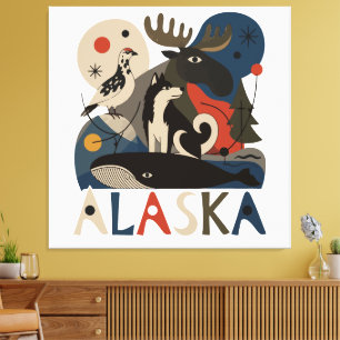 Wilder Geist Alaskas Leinwanddruck