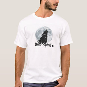 Wilder Geist - Kühnes Wolf-Shirt-Design T-Shirt