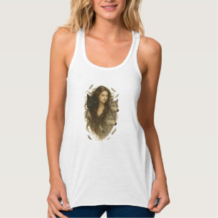 Wilder Geist - Mystische Frau mit Wölfen Tank Top