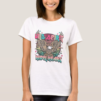 Wilder Geist Rebellisches Herz Adler Retro 80er Gr T-Shirt