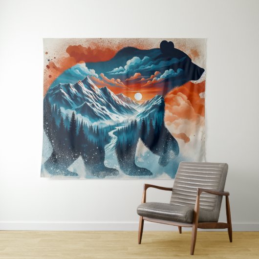 Wilder Geist Wandteppich (Beispiel (Horizontal))