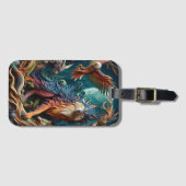 Wilder Geist: Wolf und Vögel Gepäckanhänger (Vorderseite (Horizontal))