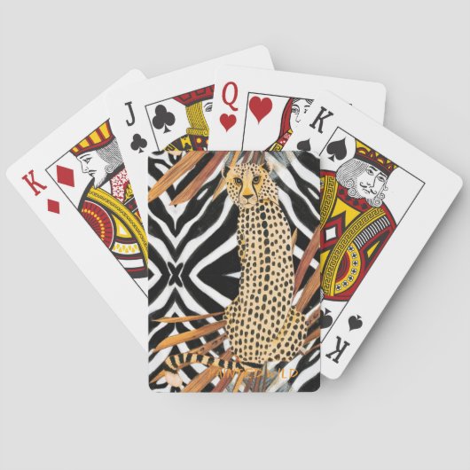 Wilder Gepard Spielkarten (Rückseite)