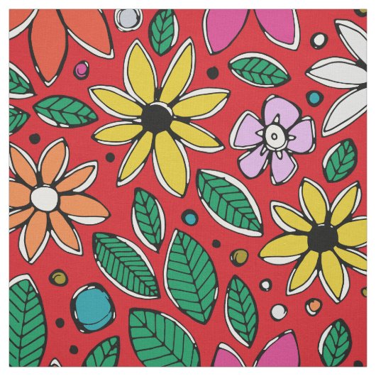 wilder Götzenrot Stoff (Muster)