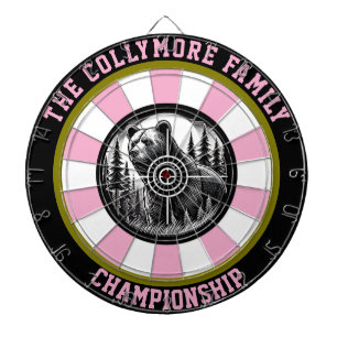 Wilder Grizzle im Wald Ziel Dartscheibe