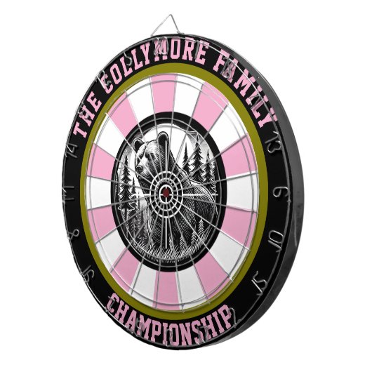 Wilder Grizzle im Wald Ziel Dartscheibe (Vorderseite rechts)