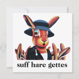 Wilder Hasen, der die Bewegung "suff hare gette" a