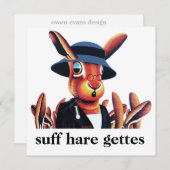 Wilder Hasen, der die Bewegung "suff hare gette" a (Vorne/Hinten)