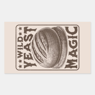 Wilder Hefe Magic Sourdough Brot Backenthusiast Rechteckiger Aufkleber