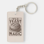 Wilder Hefe Magic Sourdough Brot Backenthusiast Schlüsselanhänger (Rückseite)