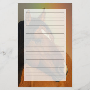 Wilder Hengst, Goldenes Licht und Regenbogen Briefpapier