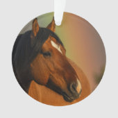 Wilder Hengst, Goldenes Licht und Regenbogen Ornament (Vorderseite)