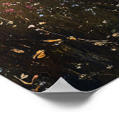 Wilder Hengst Schwarzer Hengst Mustang Poster (Ecke)