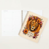 Wilder Herz Freier Geist Boho Floral Löwe Kunst Planer (Anzeige)