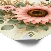 Wilder Herz Freier Geist Boho Floral Löwen Kunst Poster (Ecke)