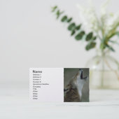 Wilder heulender Timberwolf Visitenkarte (Stehend Vorderseite)