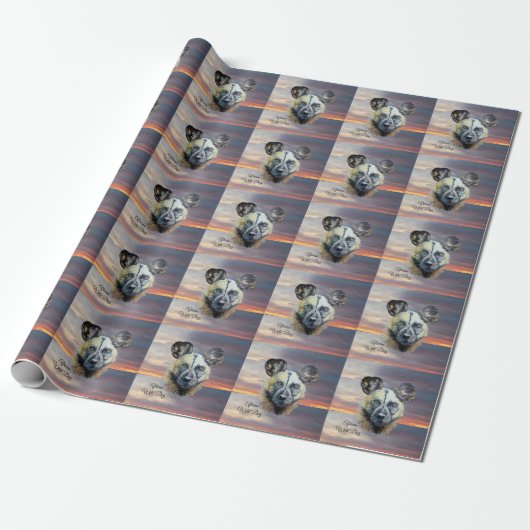 Wilder Hund von Sunrise Afrikanischer Wildhund bed Geschenkpapier (Ungerollt)