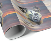 Wilder Hund von Sunrise Afrikanischer Wildhund bed Geschenkpapier (Rolleneckpunkt)