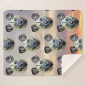 Wilder Hund von Sunrise Afrikanischer Wildhund bed Sherpadecke (Vorderseite (Horizontal))